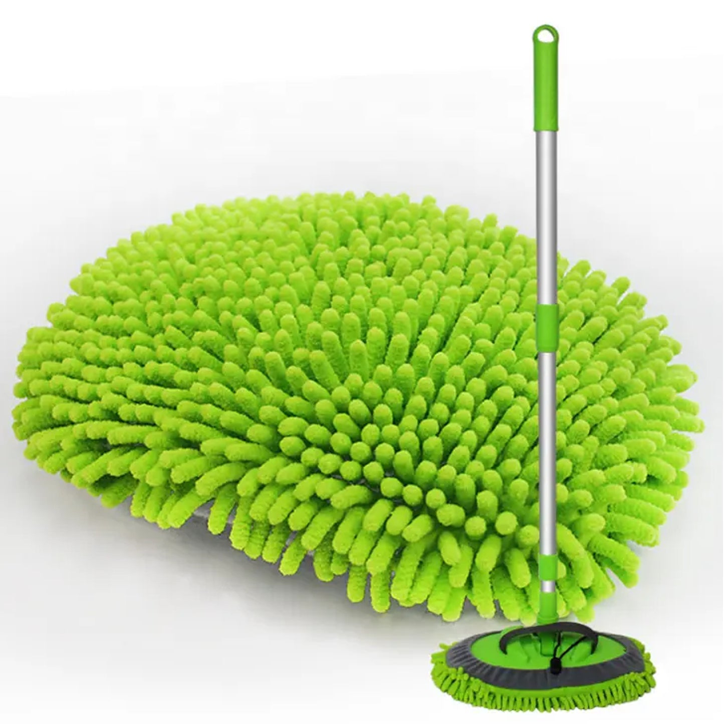 Microfiber Flexible Mop Cleaning Accessories  Microfiber Mop  Brush  Drywet Home Kitchen Office Cleaning Brush Extendable Handle - Happy Price - Image 5