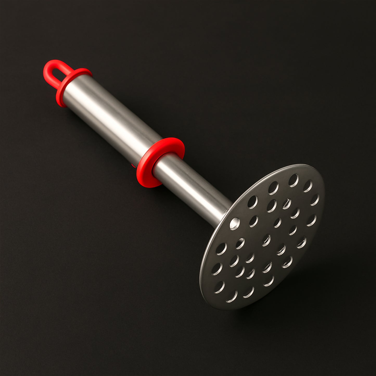 Stainless Steel Potato Masher with Ergonomic Handle (17cm, 1 Pc)