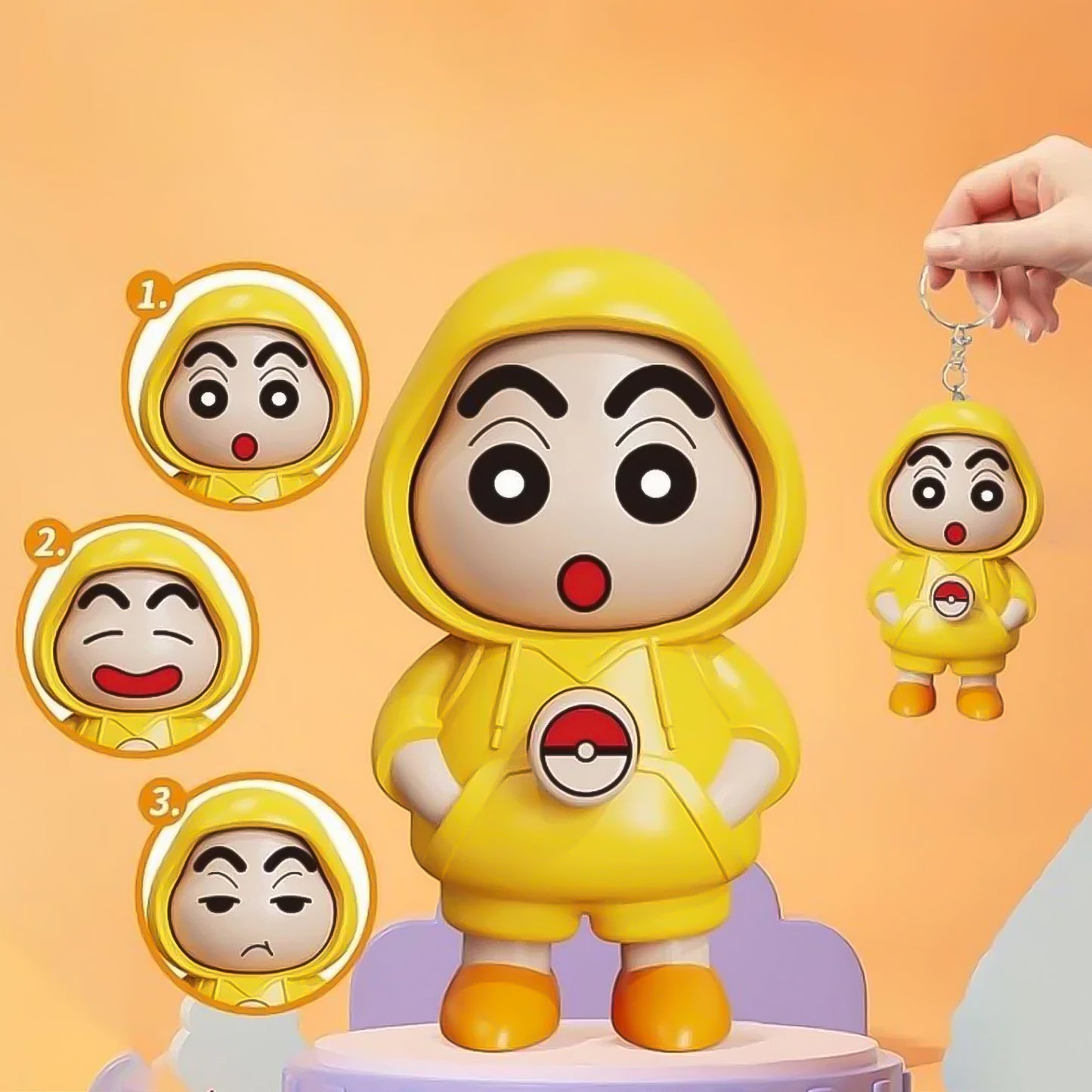 Face Changing Doll Keychain Toy with Multiple Expressions - 1 Pc - Happy Price - Image 2