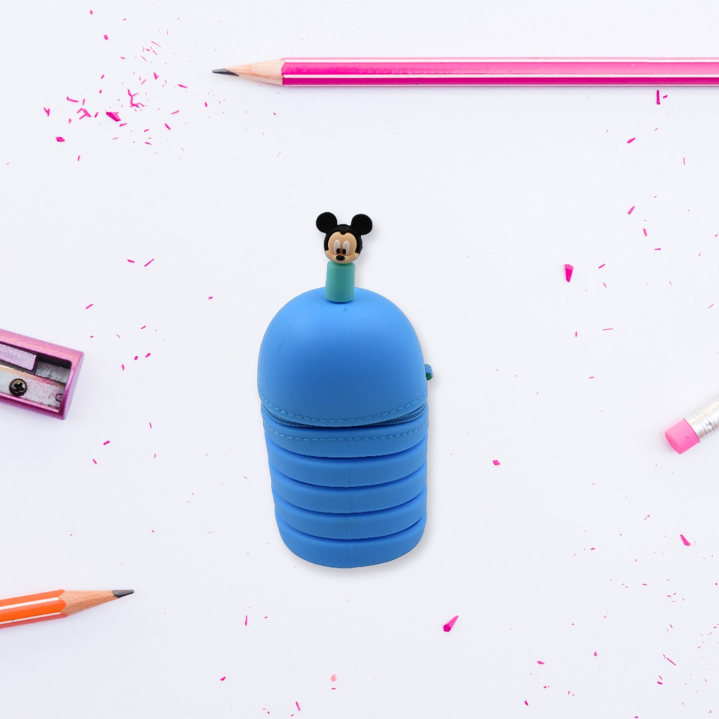 Pencil Case Is Made Of Silicone Telescopic Pen Holder With Zipper Closure And Large Capacity Office Home School School-pink Boys For Girls Secondary School Clear Pencil Case - Happy Price - Image 3