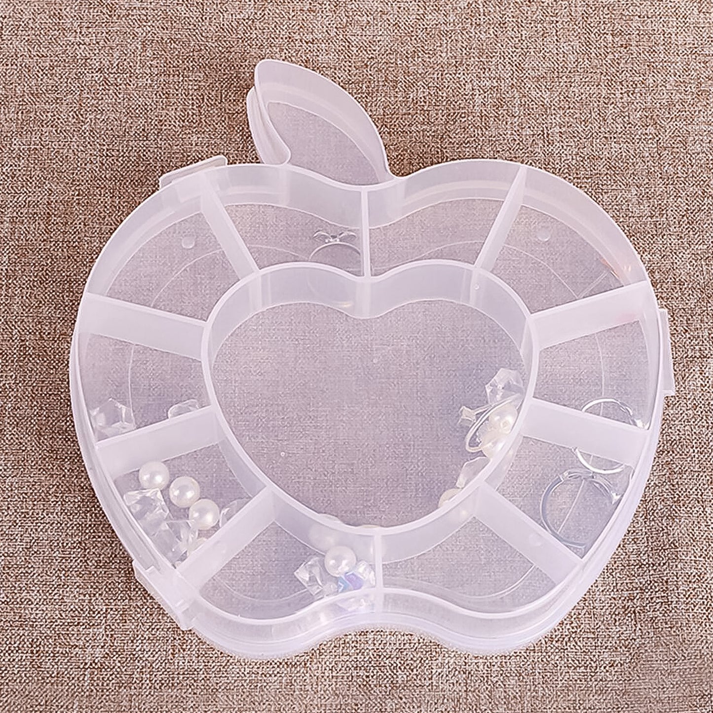 Apple Shaped Jewellery Organizer Box - 1 Pc