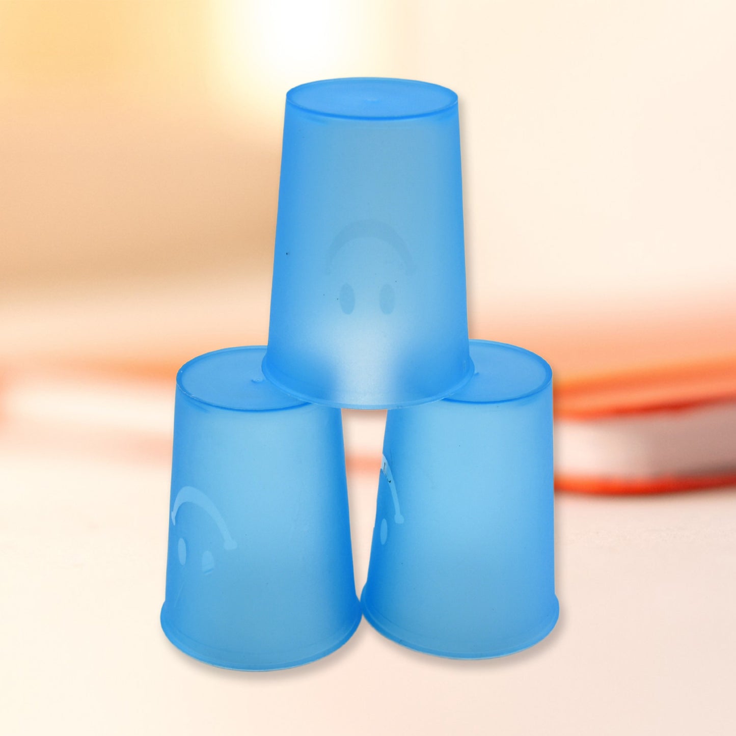 Plastic Tumblers Lightweight Cups  Glass Reusable Drinking Cups Restaurant Cups Dishwasher Safe Beverage Tumblers Glasses For Kitchen Water Transparent Glasses 3 Pc Set - Happy Price - Image 4