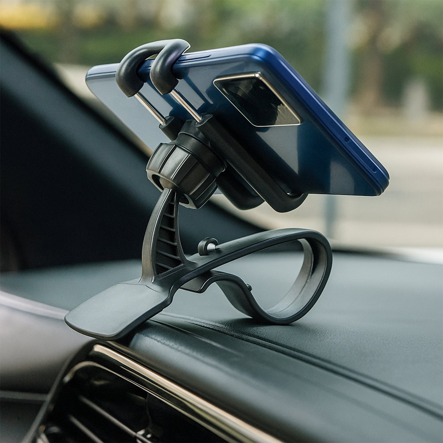 Adjustable Car Dashboard Phone Mount - 360° Rotating Clip-On Holder for Smartphones - Happy Price - Image 3