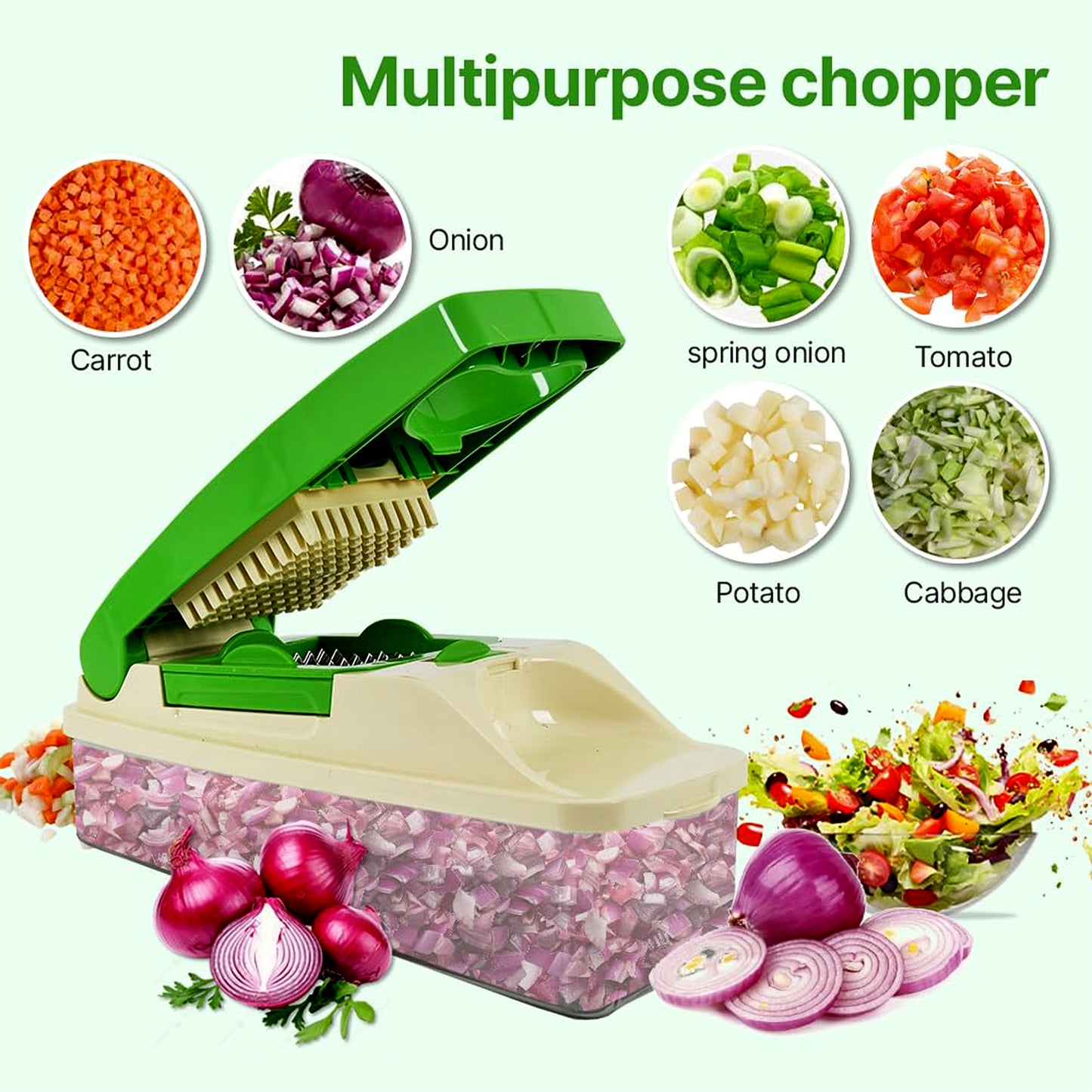 Supermom Quick Nicer Dicer  Multipurpose Vegetable  Fruit Chopper - Happy Price - Image 7