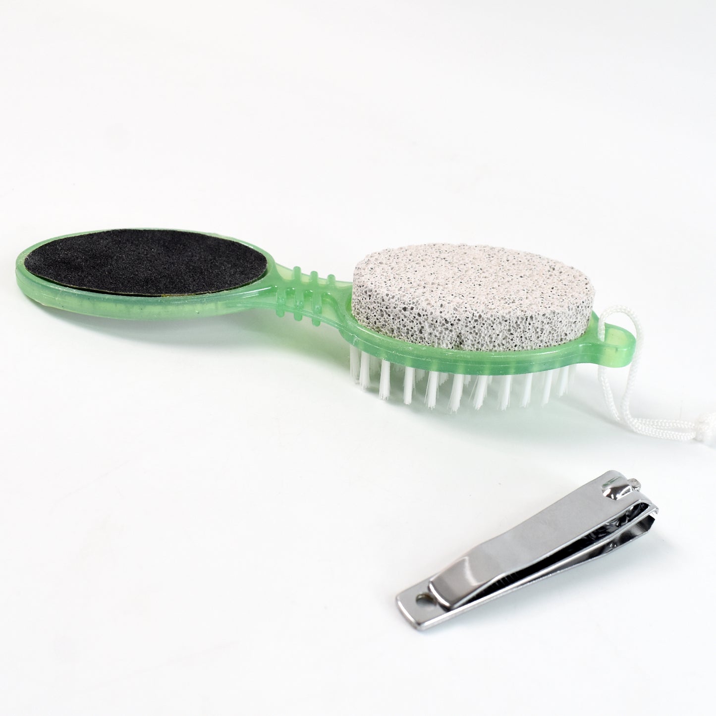 5 In 1 Pedicure Tool Pedicure Brush For Feet Foot Scrubber Foot File With Nail Cutter - Happy Price - Image 4