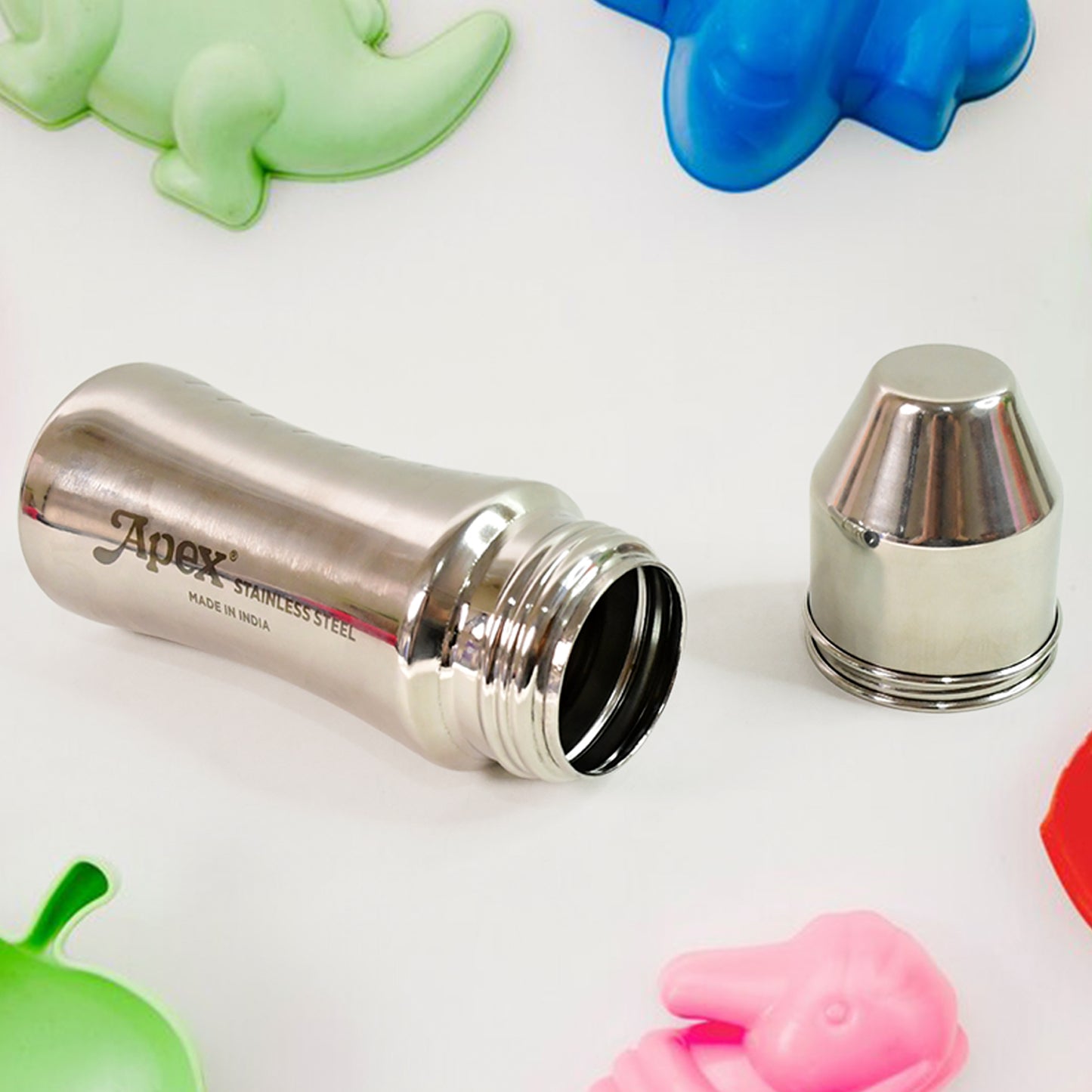 Apex Stainless Steel Little Champ Baby Feeding Bottle  (250 Ml) - Happy Price - Image 3