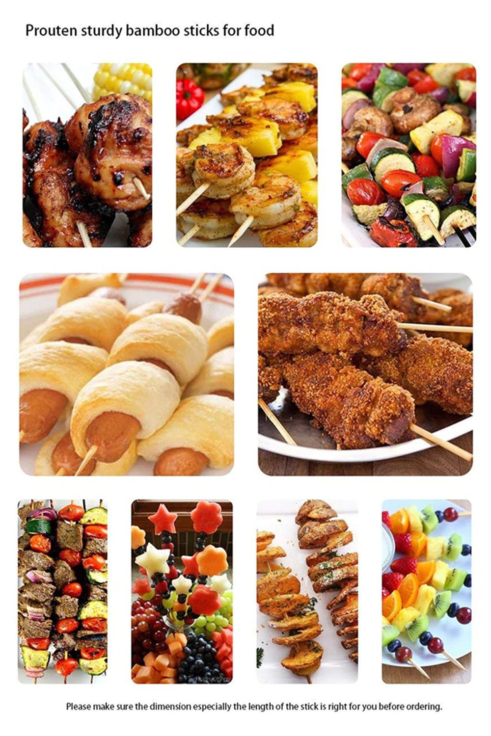 Natural Bamboo Wooden Skewersbbq Sticks For Barbeque And Grilling - Happy Price - Image 7