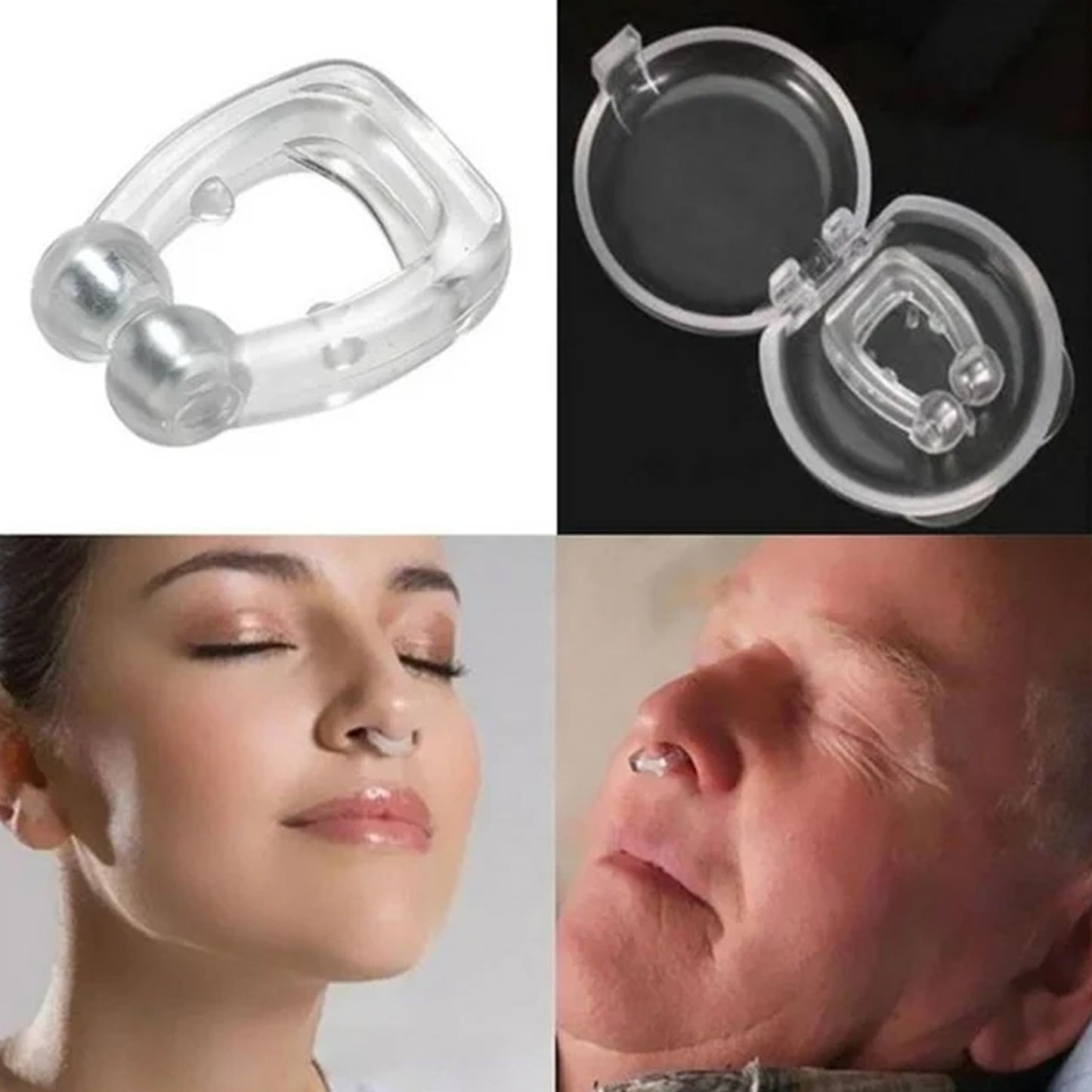 Anti Snore Device For Men And Woman Silicone Magnetic Nose Clip For Heavy Snoring Sleeper Snore Stopper Anti Snoring Device (1 Pc) - Happy Price - Image 3