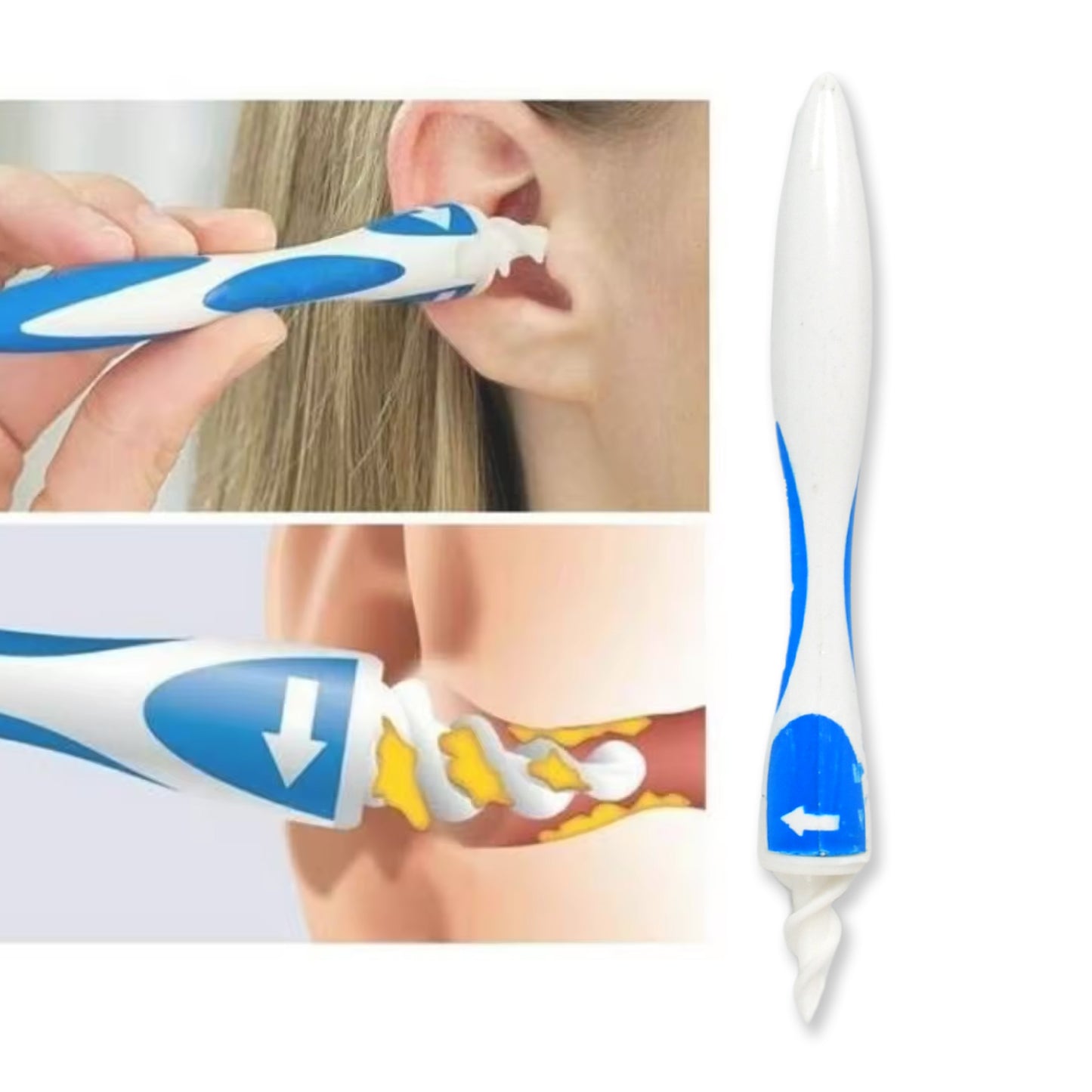 Ear Wax Removal Ear Cleaner Earwax Remover Spiral Soft Silicone Safe Upgraded Smart Earwax Removal Tool Swab Kit With 16 Replacement Tips For Adults  Kids - Happy Price - Image 5