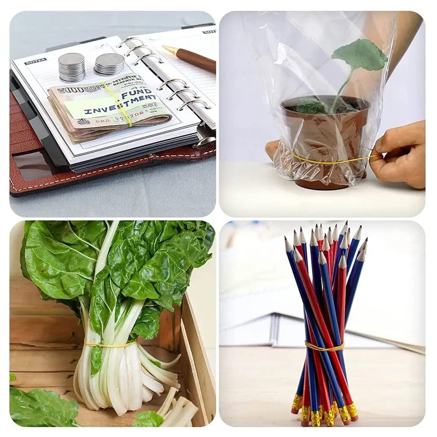Rubber Band For Officehome And Kitchen Accessories Item Products Elastic Rubber Bands Flexible Reusable Nylon Elastic Unbreakable For Stationery School Multicolor - Happy Price - Image 2