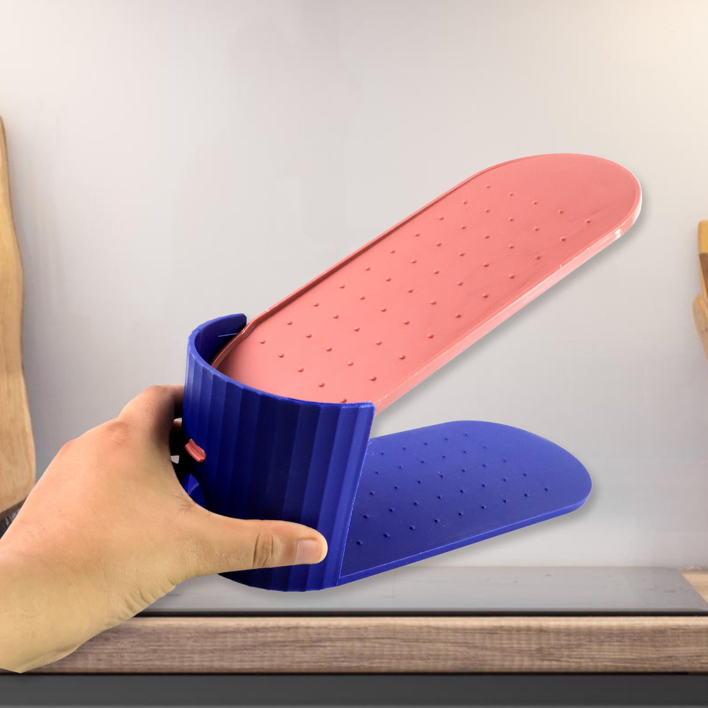 Plastic Shoe Slot Organizer Stand Rack (1 Pc) - Happy Price - Image 3