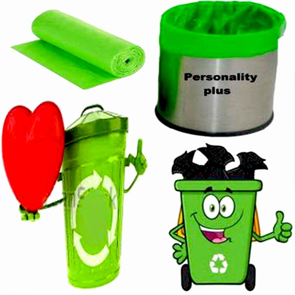 Bio-degradable Eco Friendly Garbagetrash Bags Rolls (19 X 21) (Green) - Happy Price - Image 5