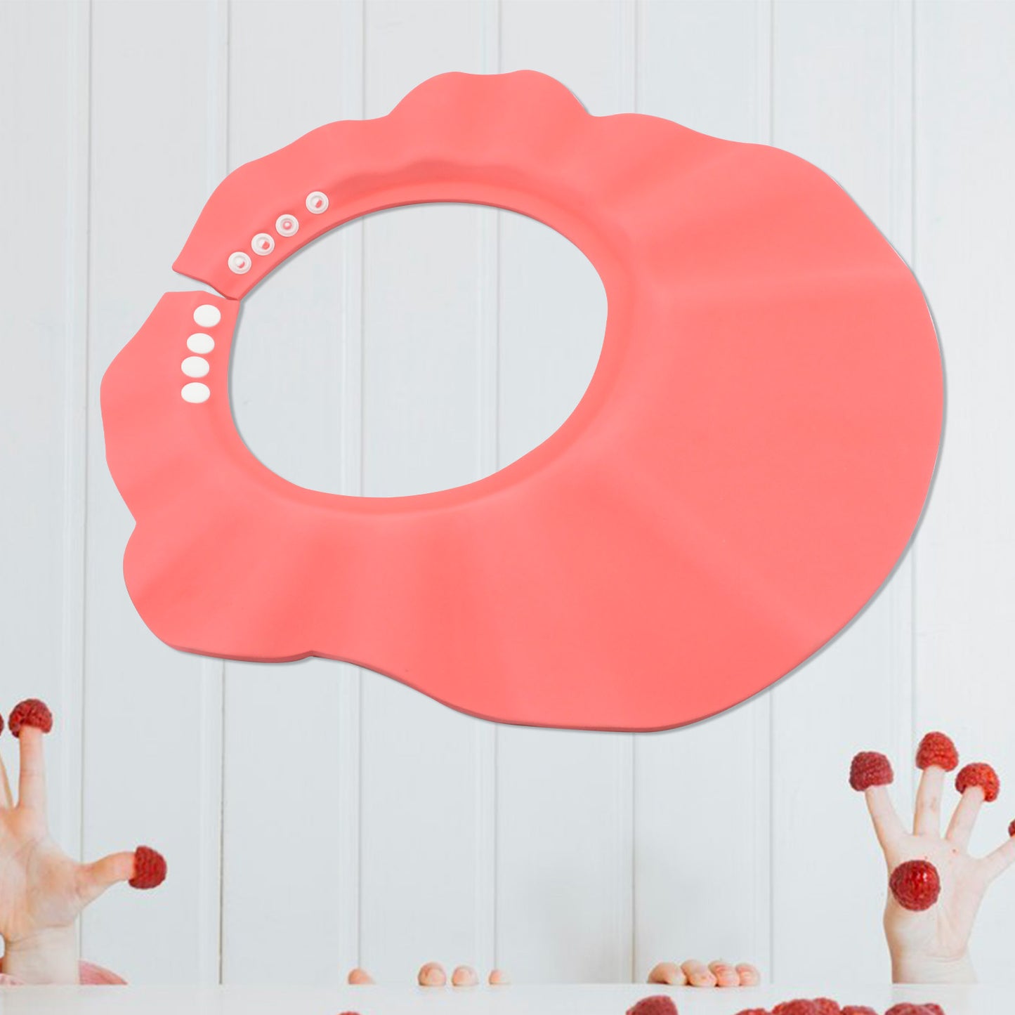 Baby Shower Caps Bath Cap For Toddlerbabykidesoft  Flexible Material Visor Hat Safe Shampoo Protection Shampoo Cap Hat New Born Infants Babies Shield Eyesears Protector Soft Comfortable Wash Hair (1 Pc) - Happy Price - Image 2