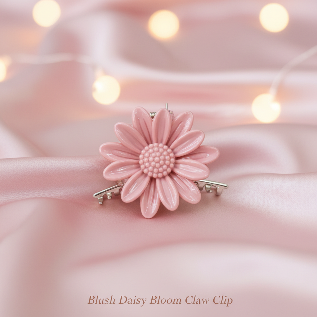 Set of 7 Flower Hair Claw Clips – Daisy & Blossom Mini Claw Clip Combo