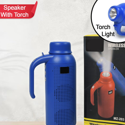 Smart Bluetooth Speaker With Torch Light Wireless Bluetooth Speaker  Night Flash Light Speaker - Happy Price - Image 1
