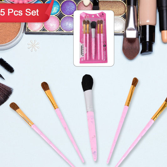 5pc Makeup Brush Tools Kit (5 Pcs Set  Mix Color) - Happy Price - Image 1