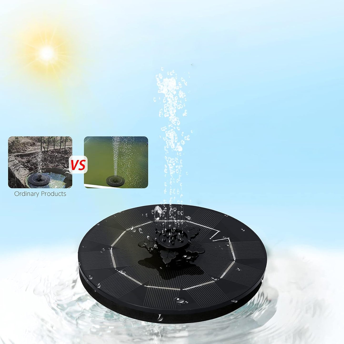 Solar-powered Floating Water Fountain Pump Kit - Happy Price - Image 6
