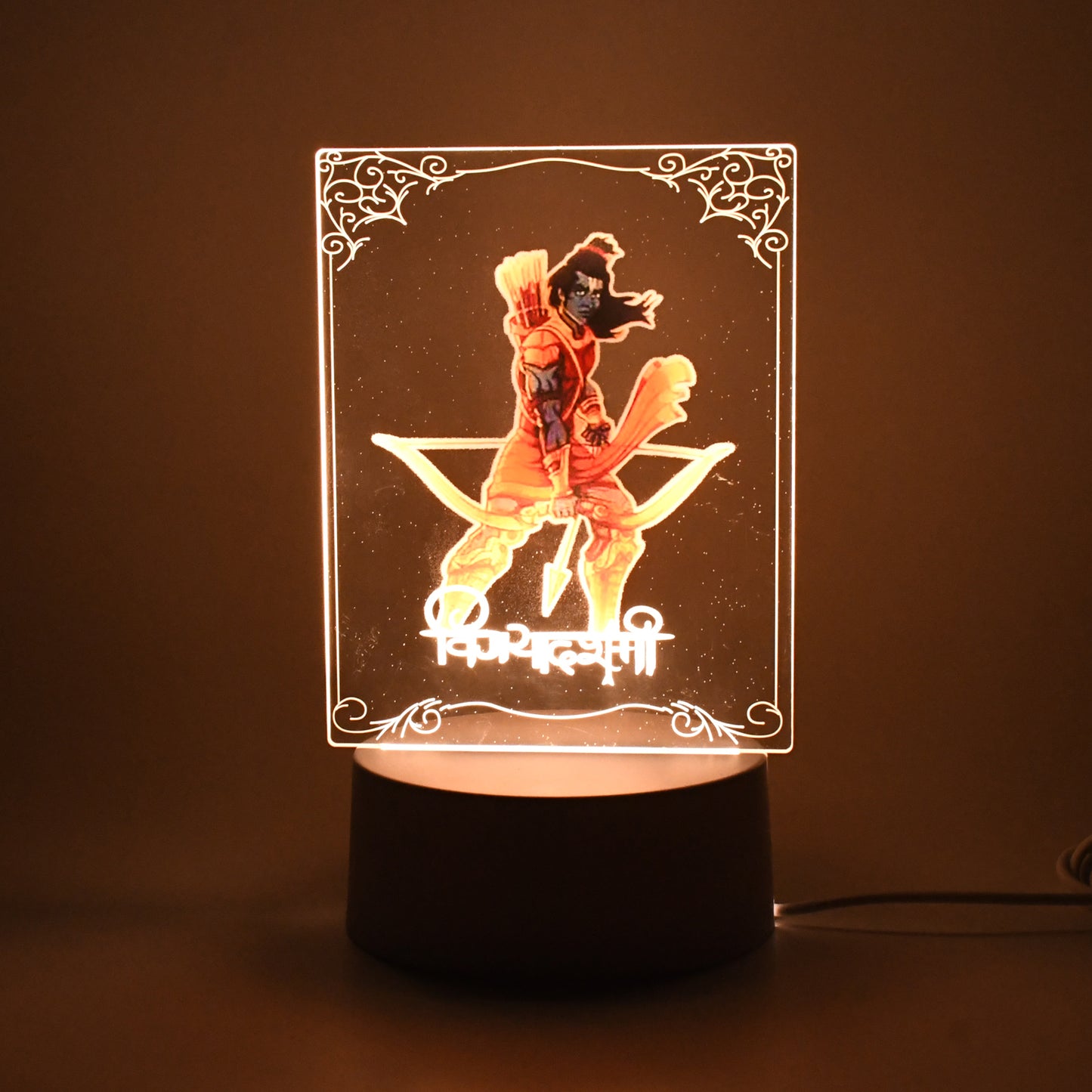 Beautiful 3d Lord Shree Ram Frame With Soft White Light (1 Pc) - Happy Price - Image 5