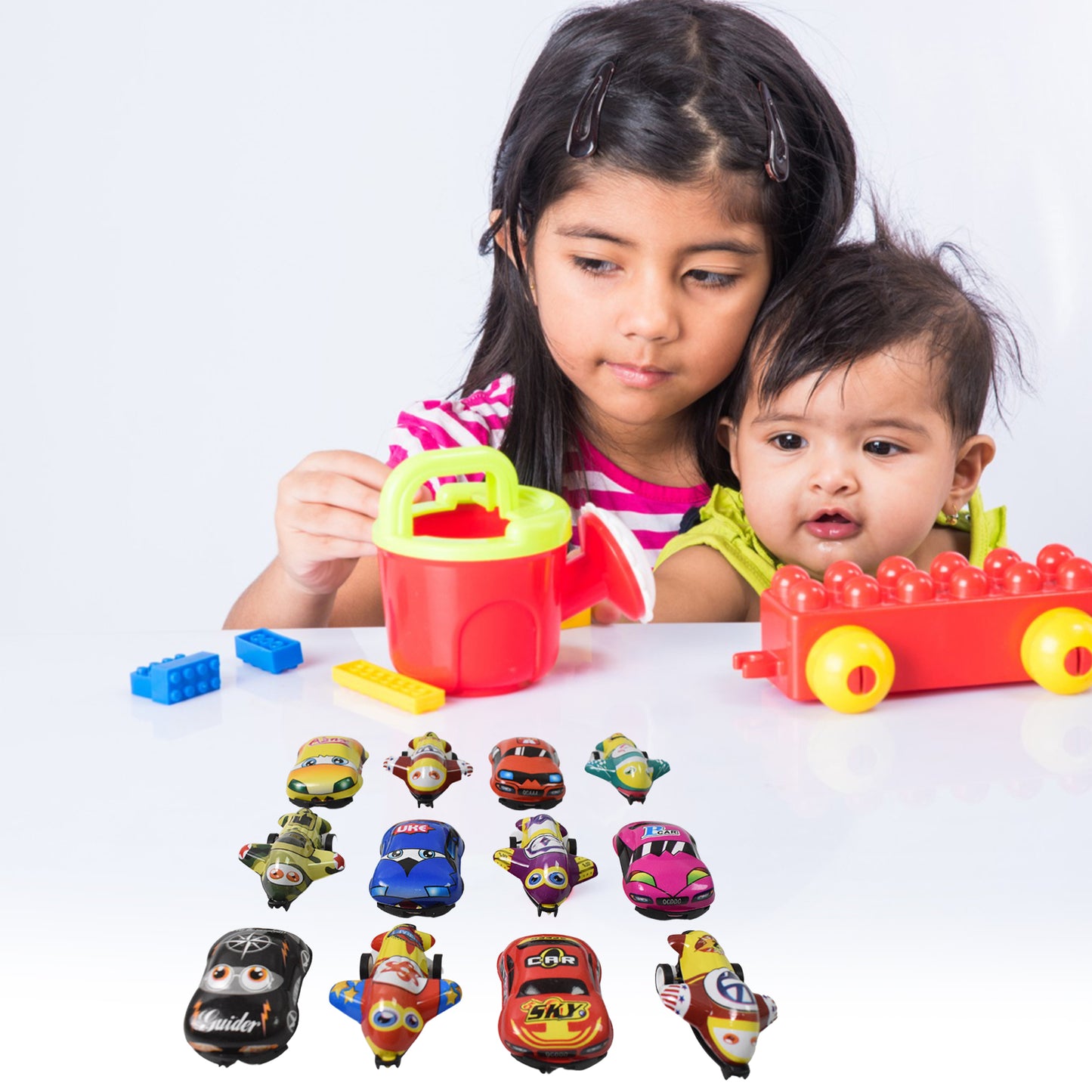 Mini Pull Back Car  Aeroplane Pvc Plastic Pull Back Car Cartoon Toys (12 Pcs Set) - Happy Price - Image 3