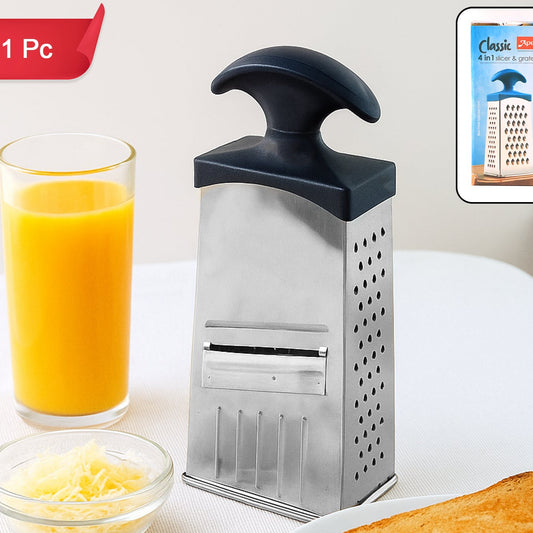Apex Classic 4-in-1 Stainless Steel Grater  Slicer With Handle - Happy Price - Image 1
