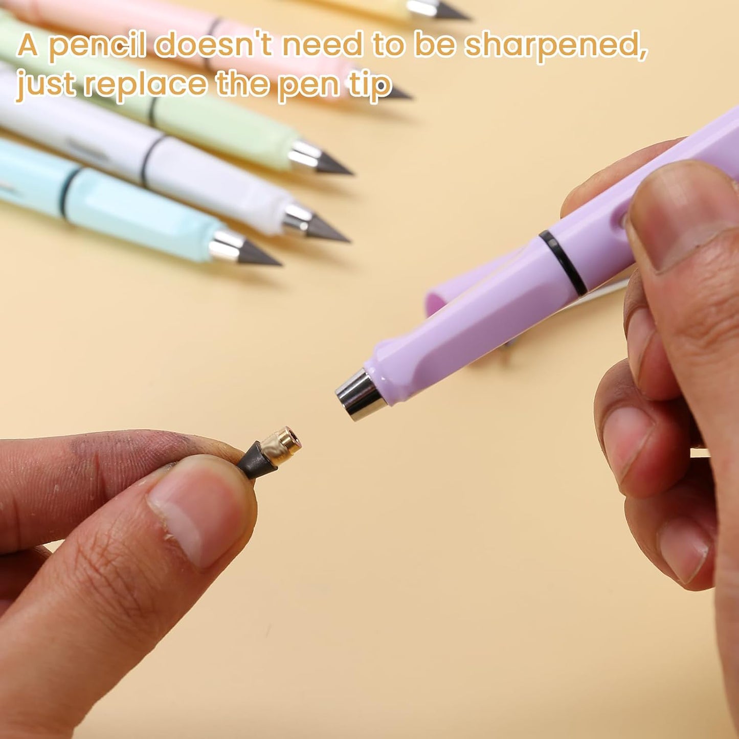 2in1 Everlasting Pencil Replaceable Head With Eraser (2 Pc) - Happy Price - Image 3