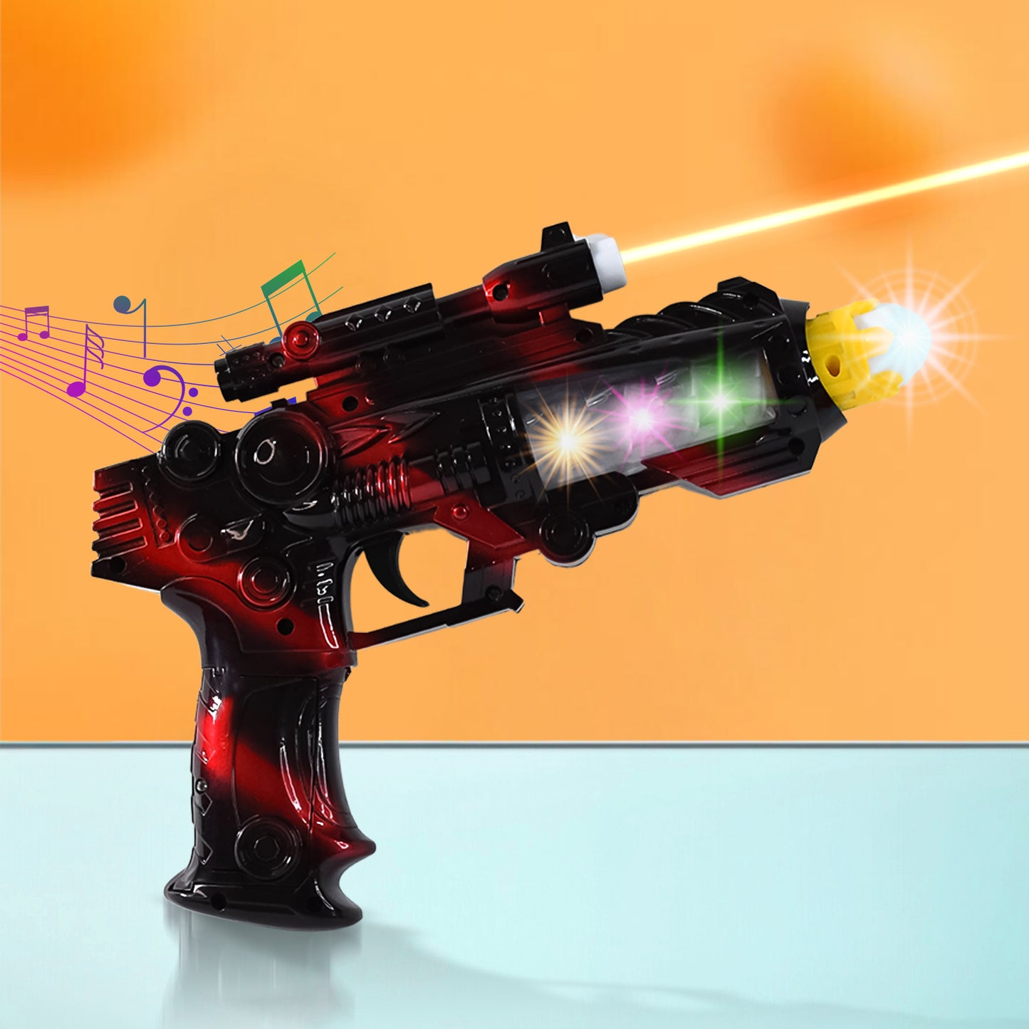 Ttg Led Flashing Sound Laser Toy Gun  Battery Operated Space Gun With Lights  Music - Happy Price - Image 6