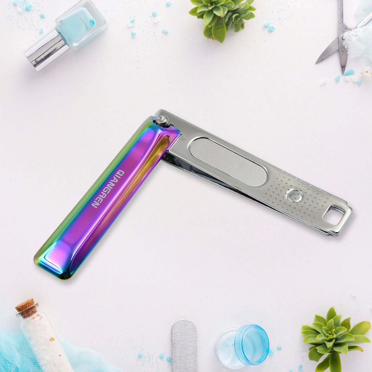 Stainless Steel Folding Portable Large Nail Clippers With Nail File (1 Pc  Mix Design) - Happy Price - Image 3