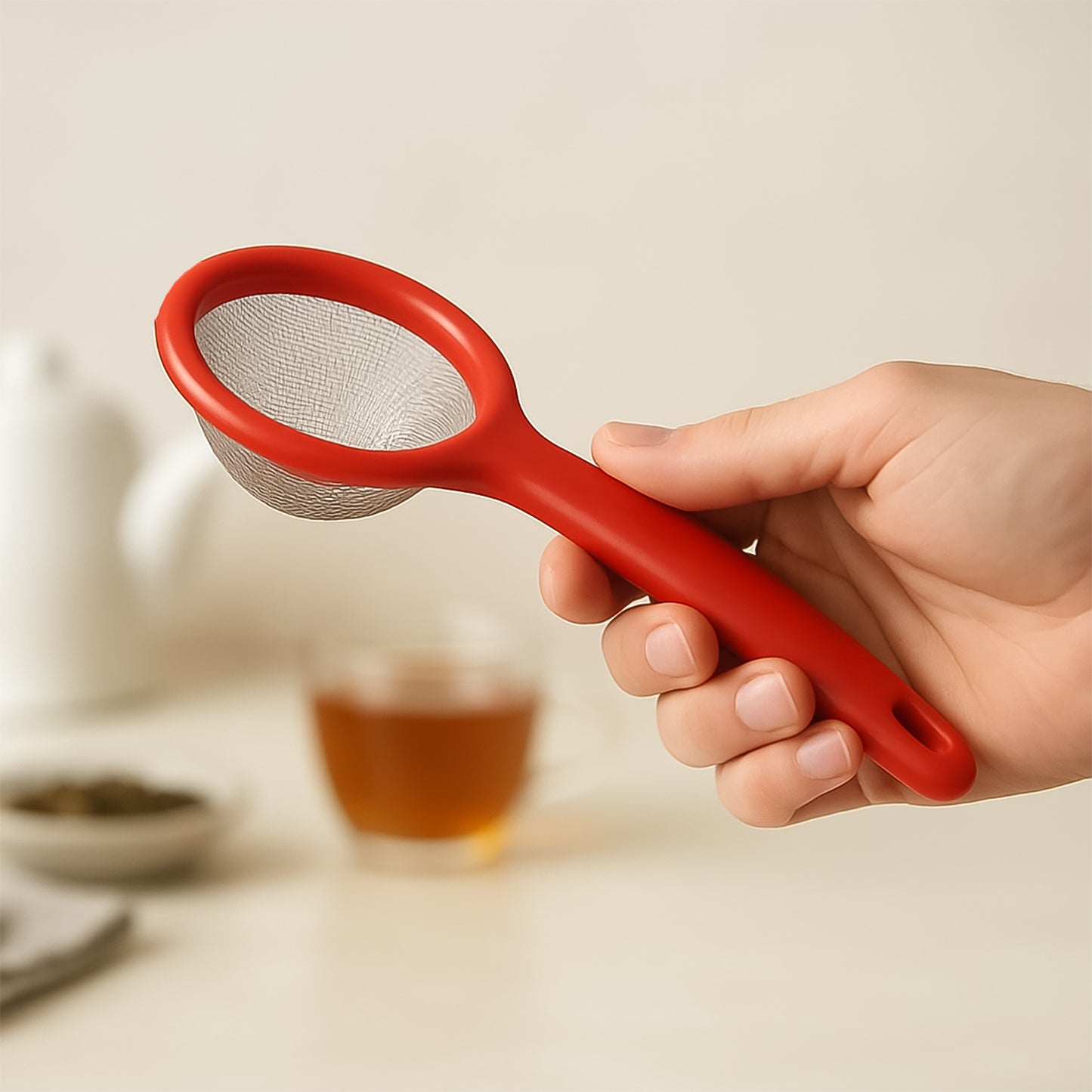 Apex Premium Green Tea Strainer With Fine Stainless Steel Mesh - Happy Price - Image 3