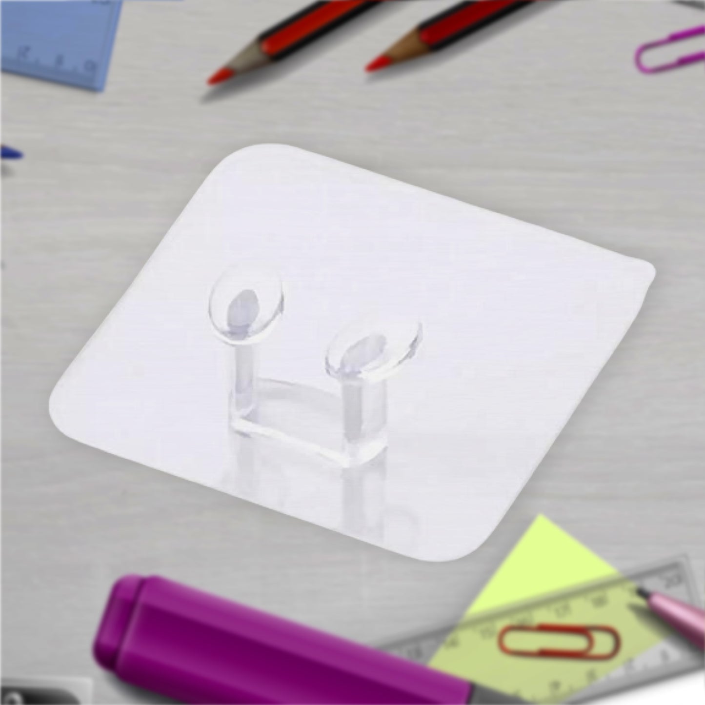 Transparent Self Adhesive Hook Seamless Drill Free Removable Wall Mounted Hanger As Toothbrush Holder Power Plug Socket Holder Waterproof And Oil Proof (1 Pc) - Happy Price - Image 4