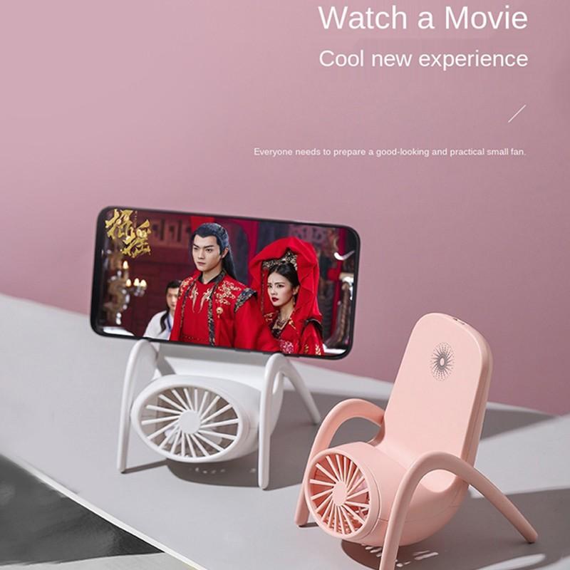 Portable Mobile Phone Holder Fan  Personal Fan Multi- Function Fan Handheld Charging Fan (Battery Not Include) - Happy Price - Image 3