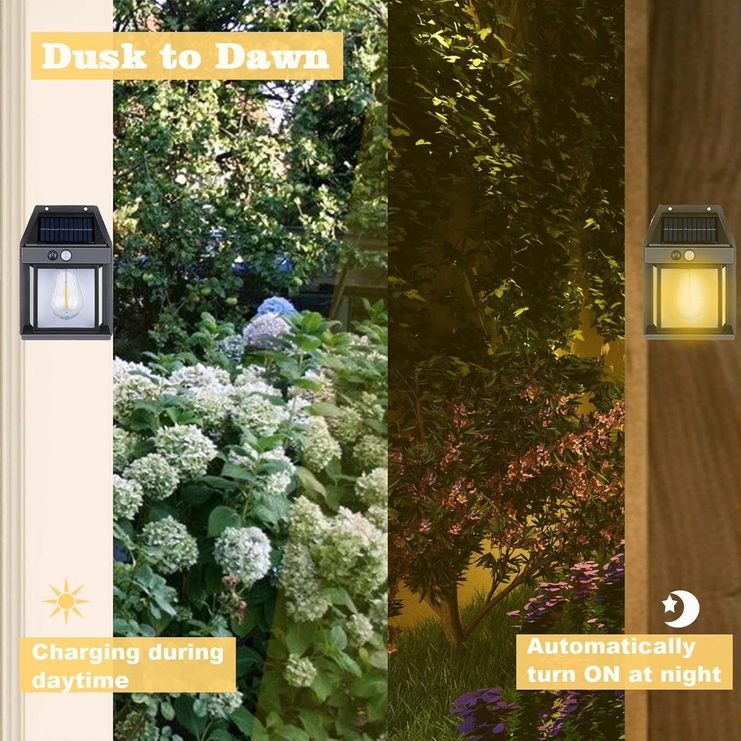 Solar Wall Lights  Lamp Outdoor Wireless Dusk To Dawn Porch Lights Fixture Solar Wall Lantern With 3 Modes  Motion Sensor Waterproof Exterior Lighting With Clear Panel (1 Pc ) - Happy Price - Image 3