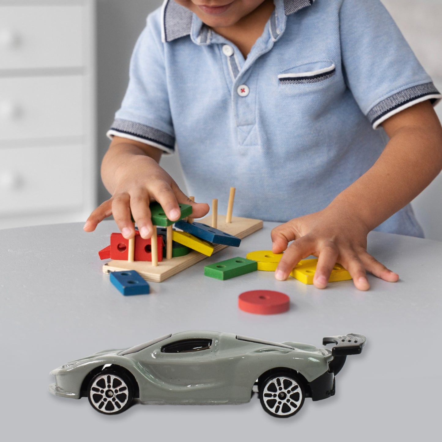Metal Mini Car Toy Free Wheel Toy Vehicle (Multicolor  1 Pc) - Happy Price - Image 2