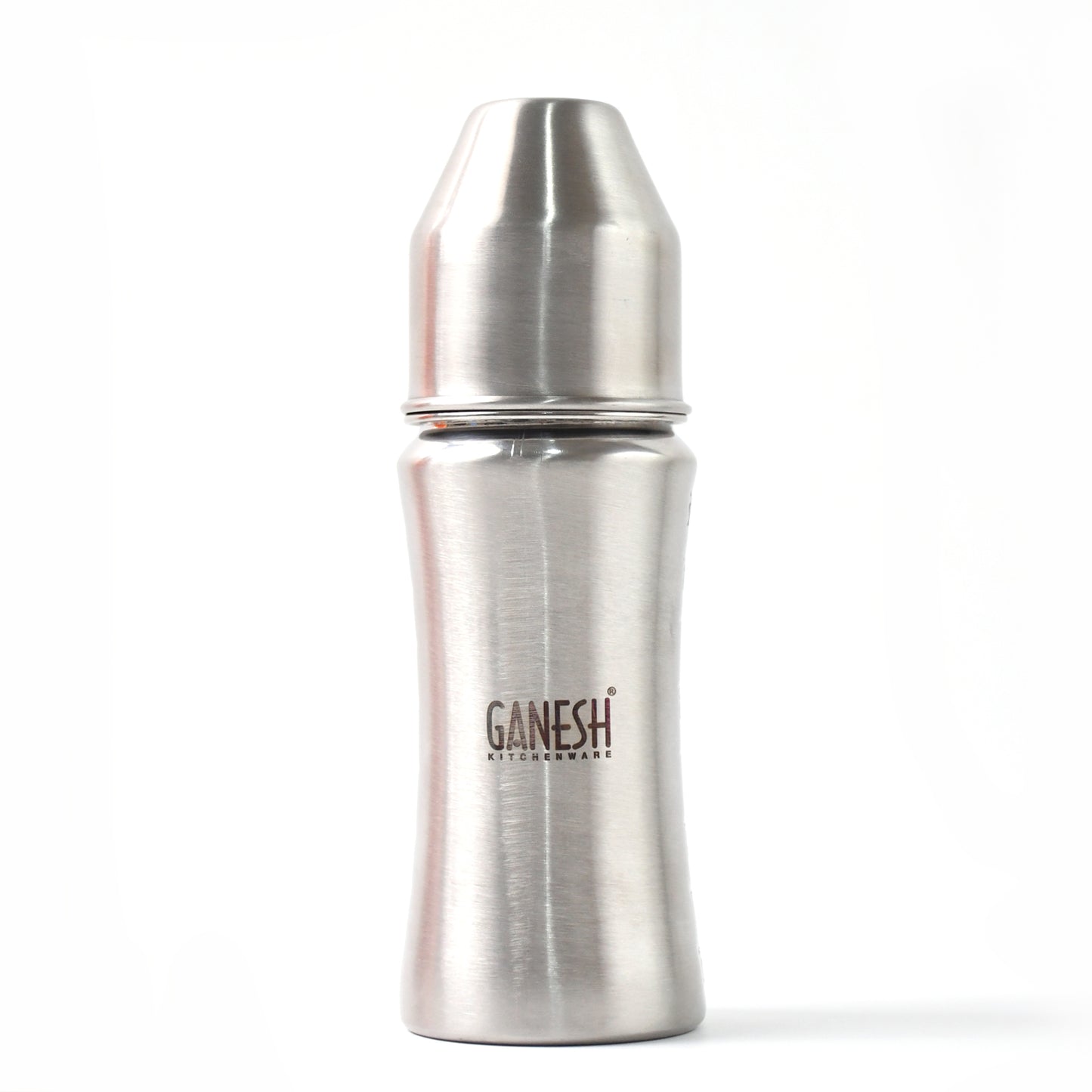 Ganesh Stainless Steel Baby Feeding Bottle Milk Bottle For New Born  Infants  Toddler Up To 3 Years Bfa Free (250 Ml Approx) - Happy Price - Image 6
