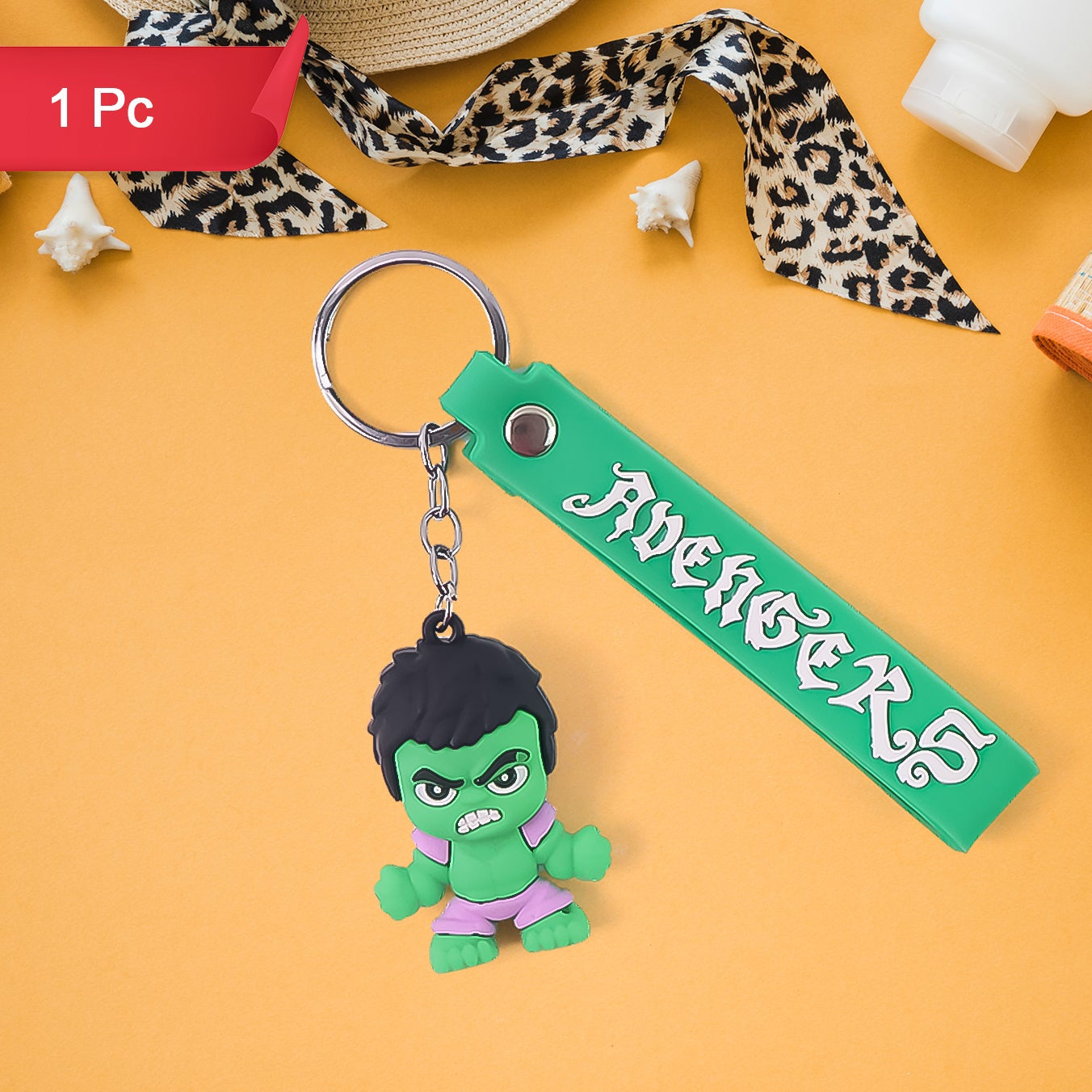 Cute Cartoon Silicone 3d Key Chain With Metal Hook  Strap (Pack Of 1) - Happy Price - Image 1