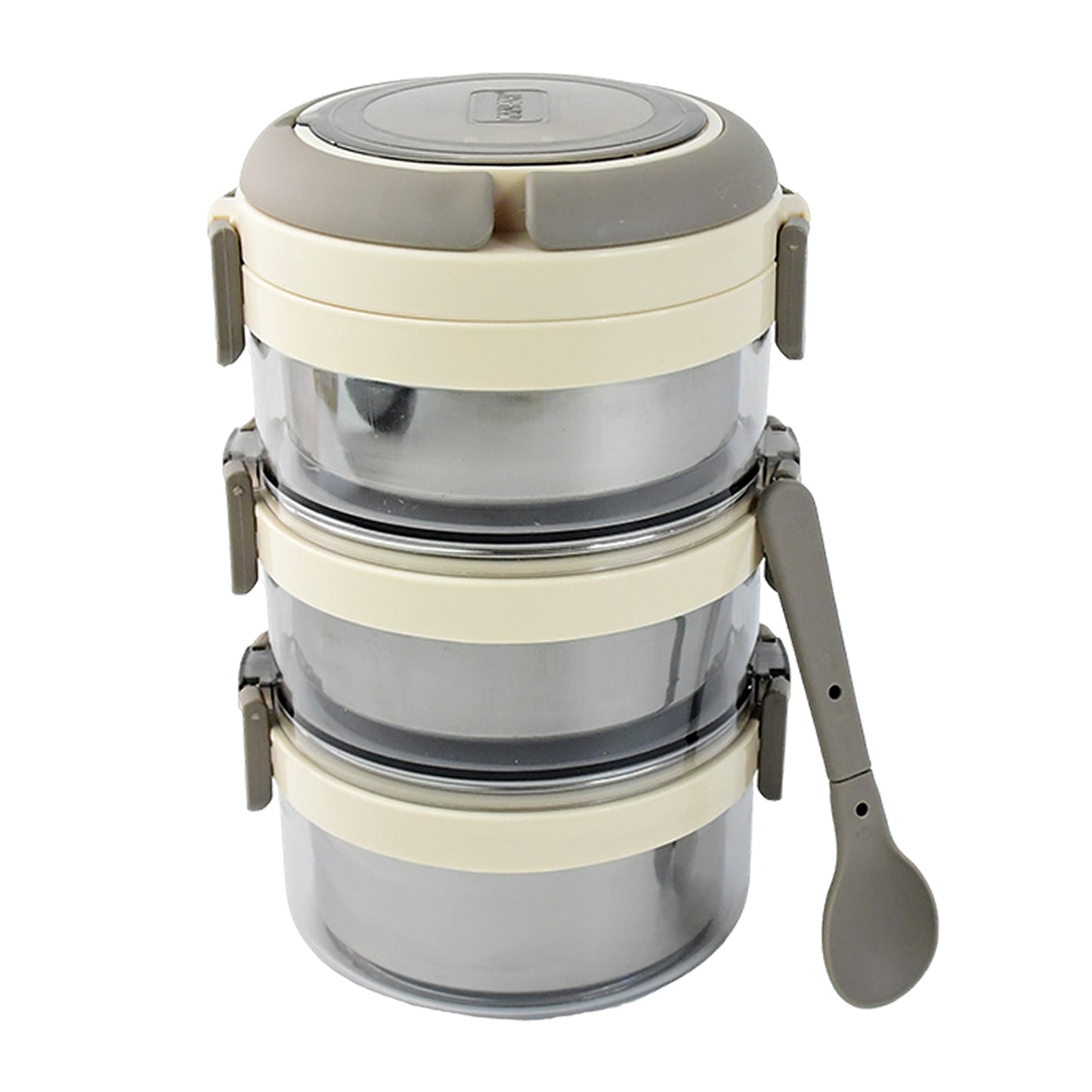 Ganesh Steko-3 Triple Layer Stainless Steel Insulated Lunch Box Set - Happy Price - Image 2