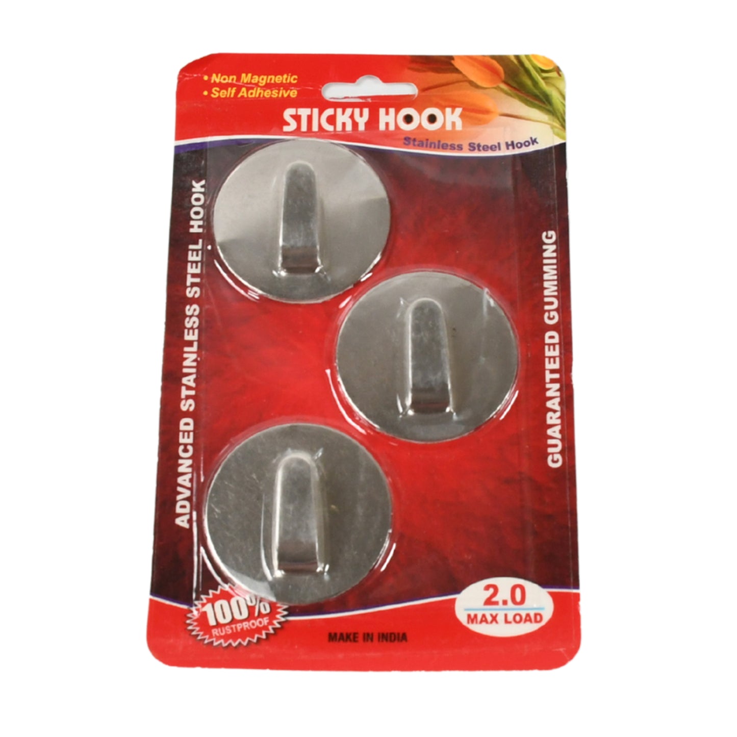 Self- Adhesive Hooks Heavy Duty Wall Hooks Hangers Stainless Steel Waterproof Sticky Hooks For Hanging Robe Coat Towel Kitchen Bathroom And. - Happy Price - Image 2