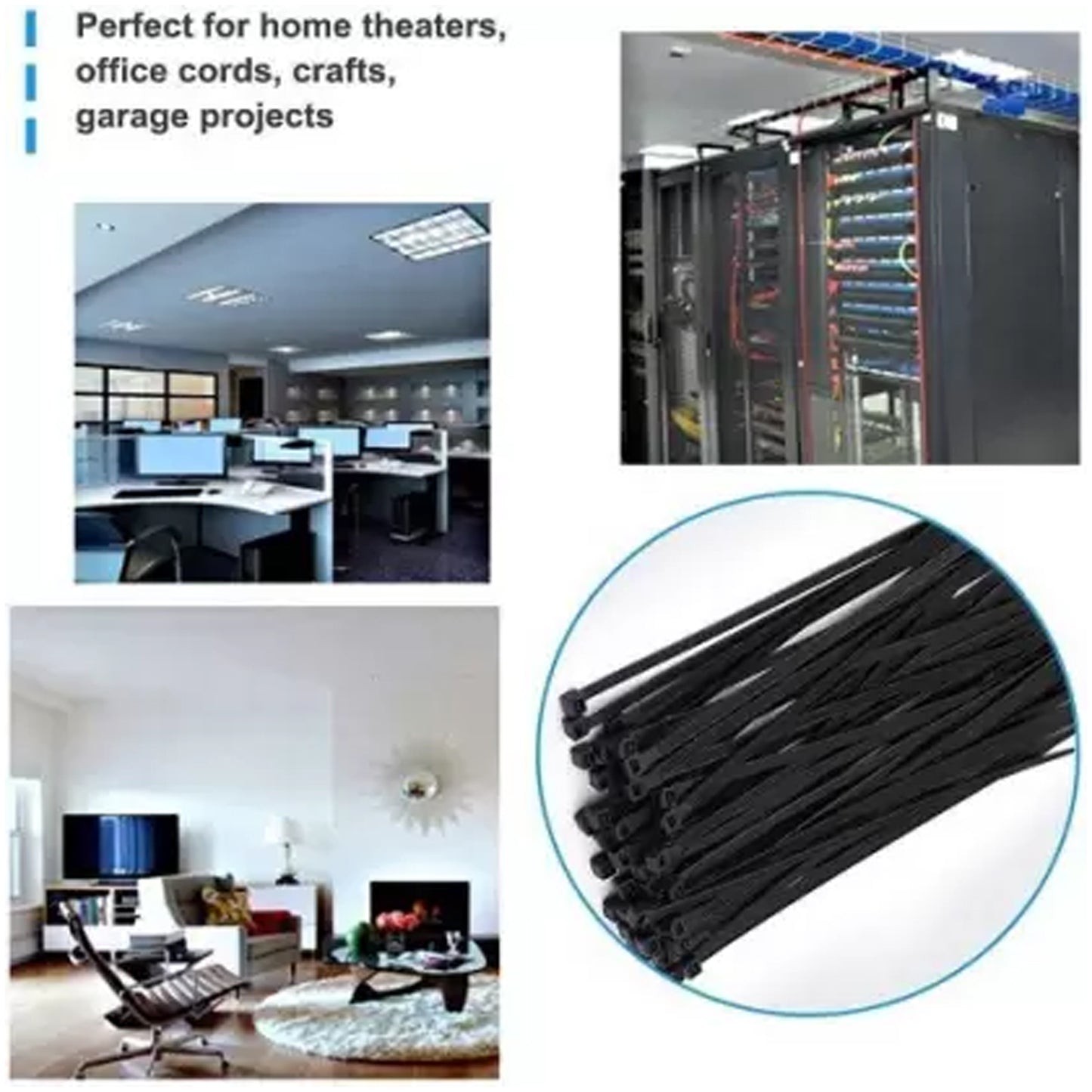3x100mm Nylon Self Locking Cable Ties Heavy Duty Strong Zip Wire Tie. Pack Of 100pc - Happy Price - Image 3