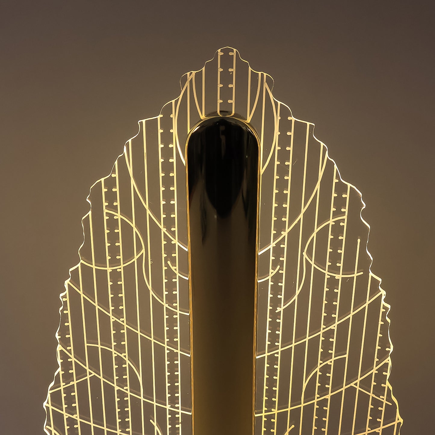 Leaf Design LED Table Lamp with Golden Base - USB Rechargeable Decorative Light (1 Pc) - Happy Price - Image 5