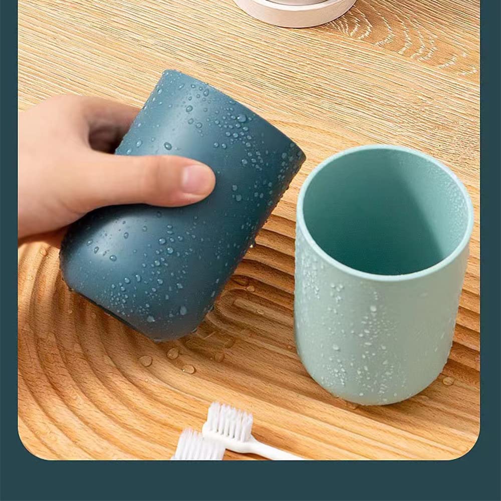 Multipurpose Wall Mount Toothbrush Holder Plastic Stand With 2 Cup  (1 Set) - Happy Price - Image 2