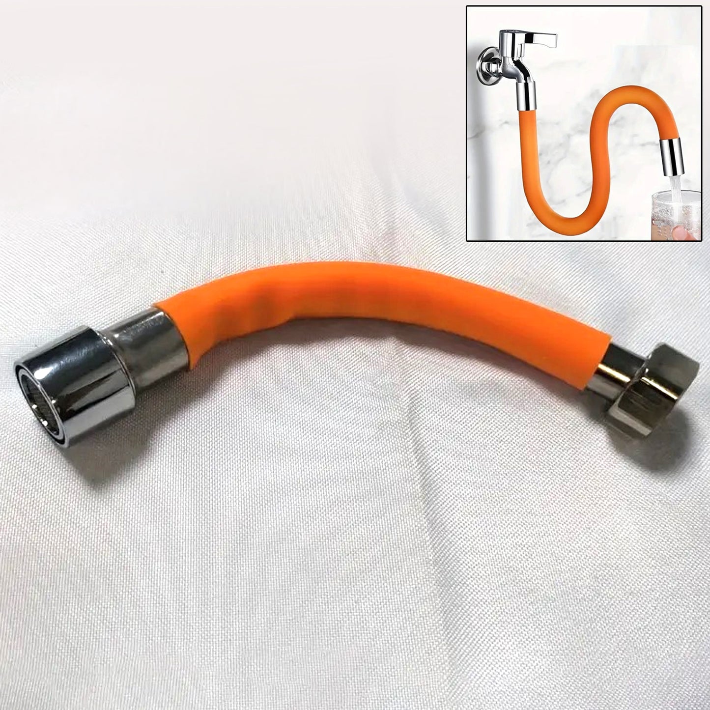 Flexible Water Tap Extender Universal Foaming Extension Tube With Connector 360 Free Bending Faucet Extender Adjustable Sink Drain Extension (18cm) - Happy Price - Image 2