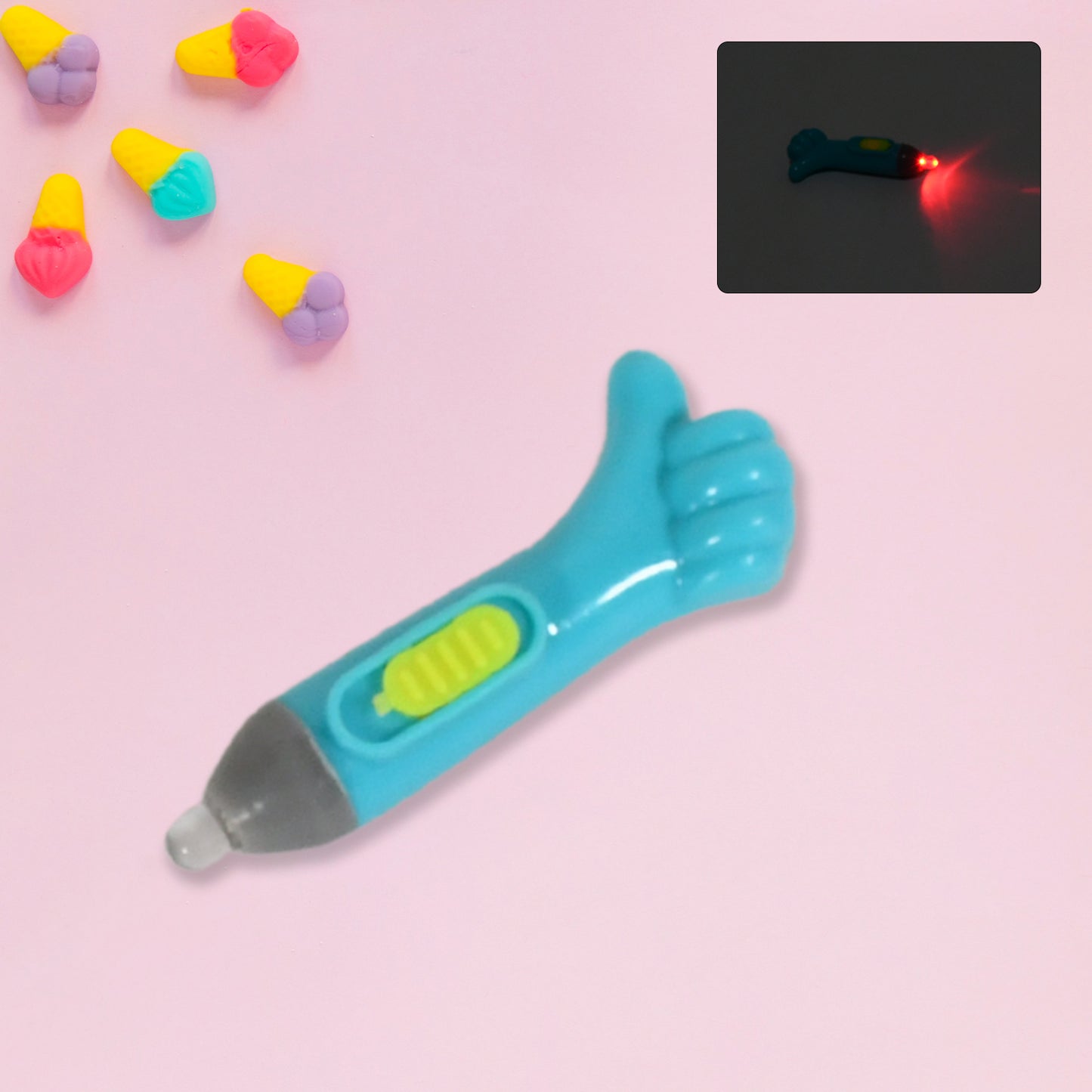 Thumb Shaped Light Lightning Keychain Lightning Toy Thumb Shape Led Light - Happy Price - Image 2