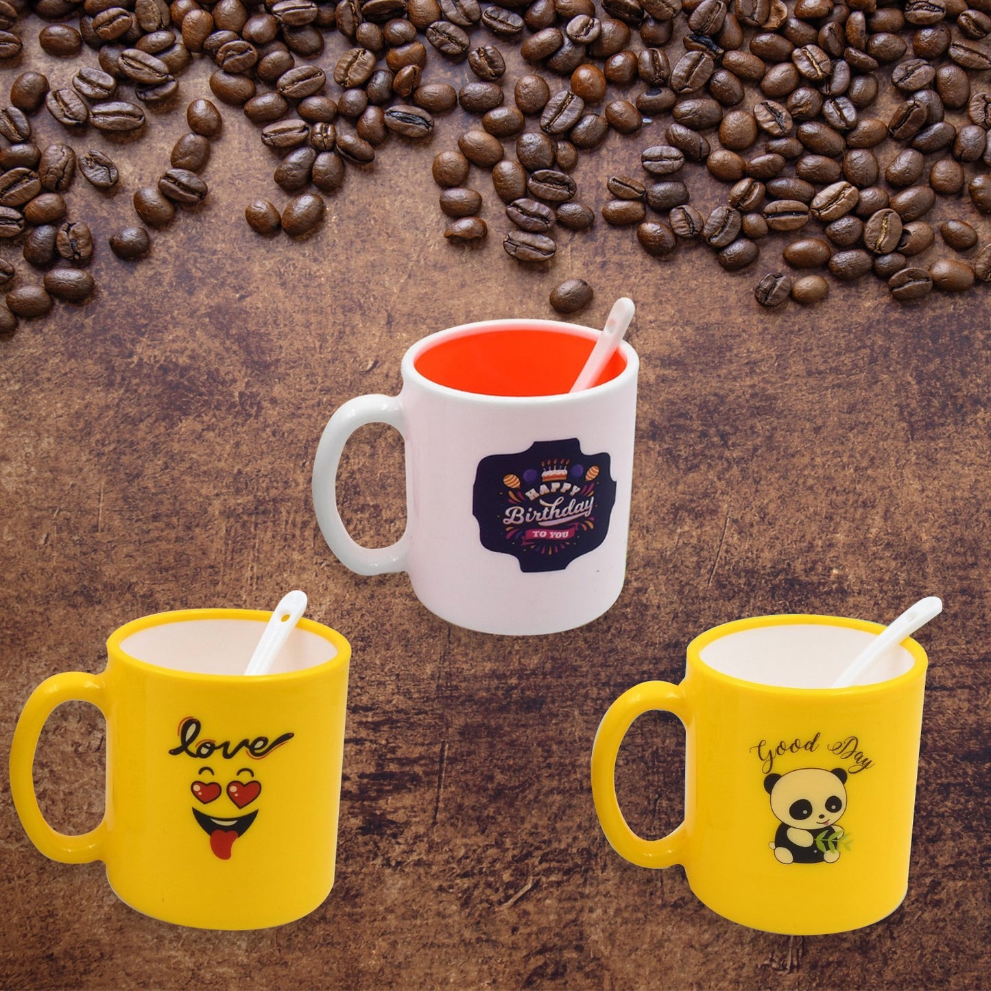 Mix Design Coffee Mug with Spoon and Gift Box - 1 Pc - Happy Price - Image 2