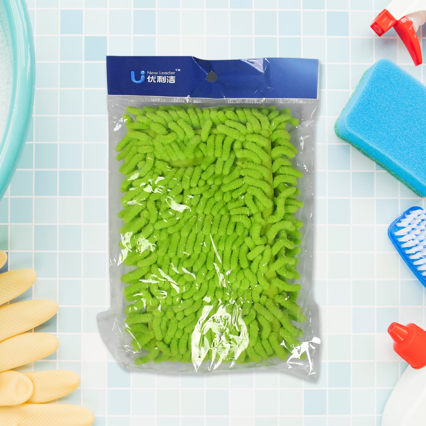 Microfiber Flexible Mop Cleaning Accessories  Microfiber Mop  Brush  Drywet Home Kitchen Office Cleaning Brush Extendable Handle - Happy Price - Image 2