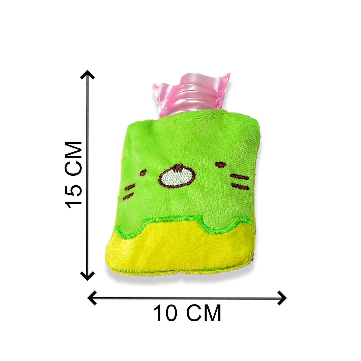 Green Kitty Small Hot Water Bag With Cover For Pain Relief Neck Shoulder Pain And Hand Feet Warmer Menstrual Cramps. - Happy Price - Image 5