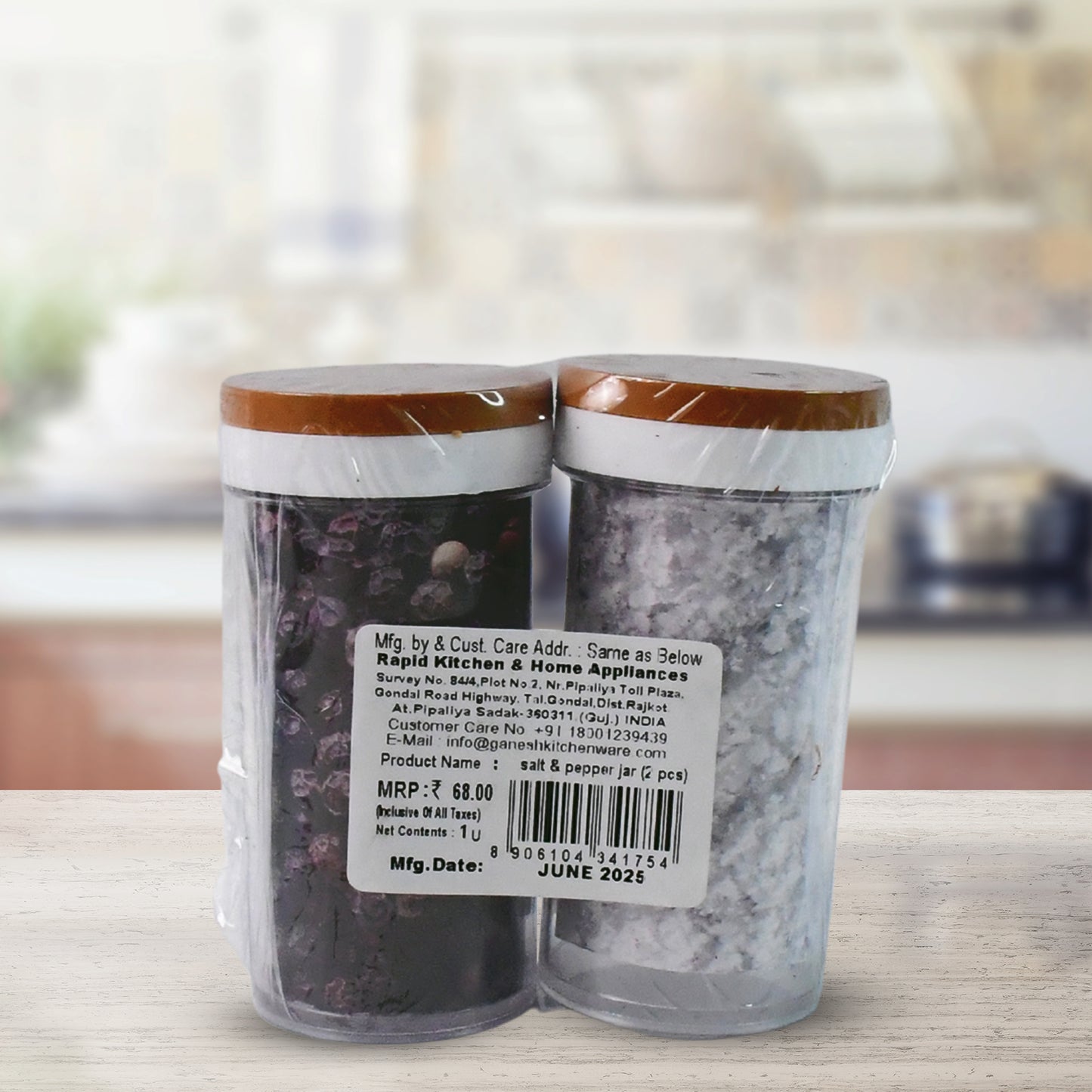 Ganesh 2 Pc Airtight Kitchen Storage Jars with Wooden Finish Lids - Happy Price - Image 7