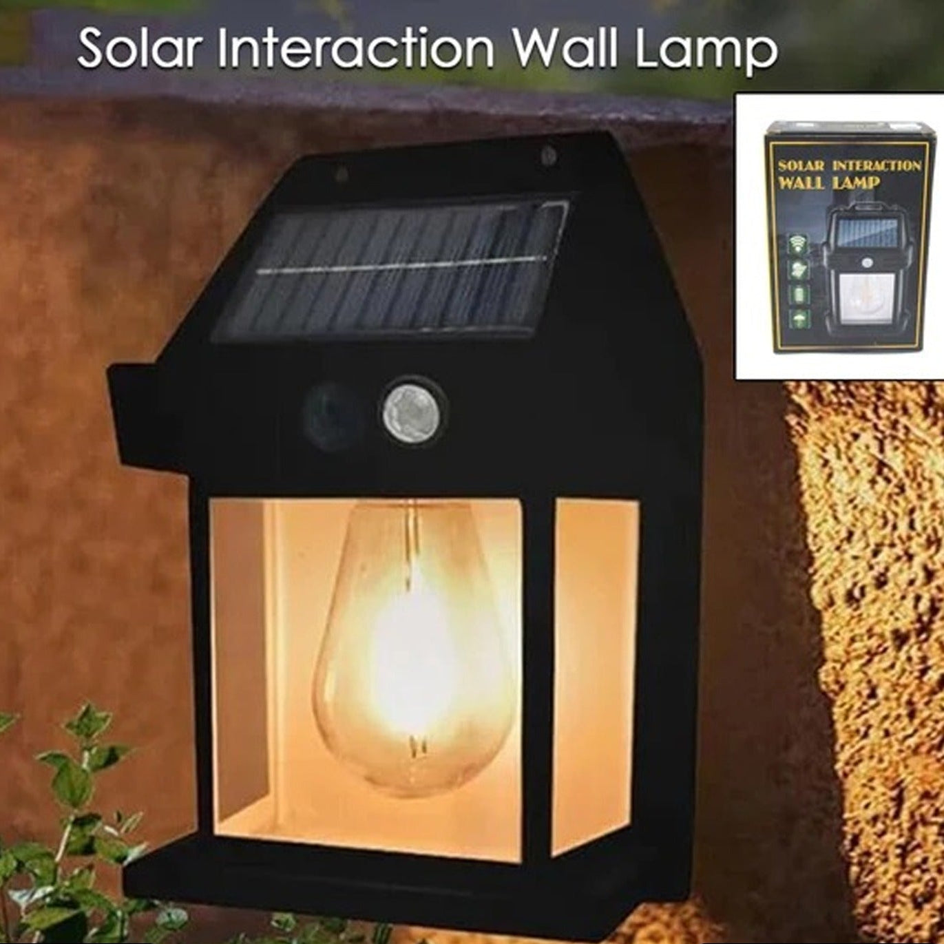 Solar Wall Lights  Lamp Outdoor Wireless Dusk To Dawn Porch Lights Fixture Solar Wall Lantern With 3 Modes  Motion Sensor Waterproof Exterior Lighting With Clear Panel (1 Pc ) - Happy Price - Image 1
