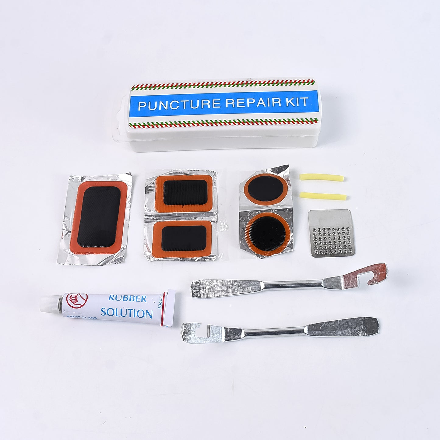 Bicycle Tire Repair Kit Puncture Repair Set With Adhesive Portable Tools - Happy Price - Image 2