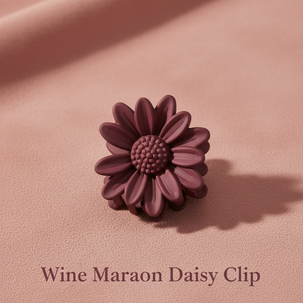 7-Piece Flower Hair Claw Clip Set – Daisy, Plumeria & Floral Designs