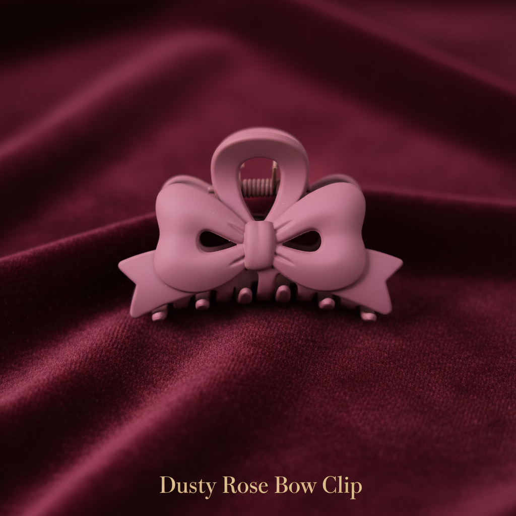 12-Piece Matte Bow Hair Claw Clip Combo Set – Assorted Colours