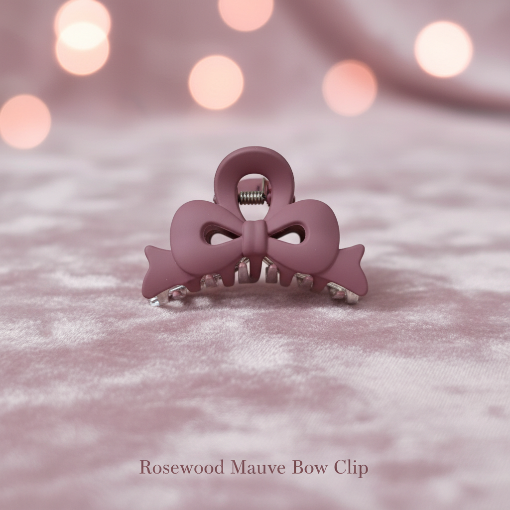 12-Piece Matte Bow Hair Claw Clip Combo Set – Assorted Colours